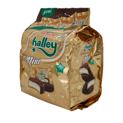 Biscotti Ülker Halley Mini | Biscotti | ricoperti di cioccolato al latte e ripieni di marshmallow | 103 g