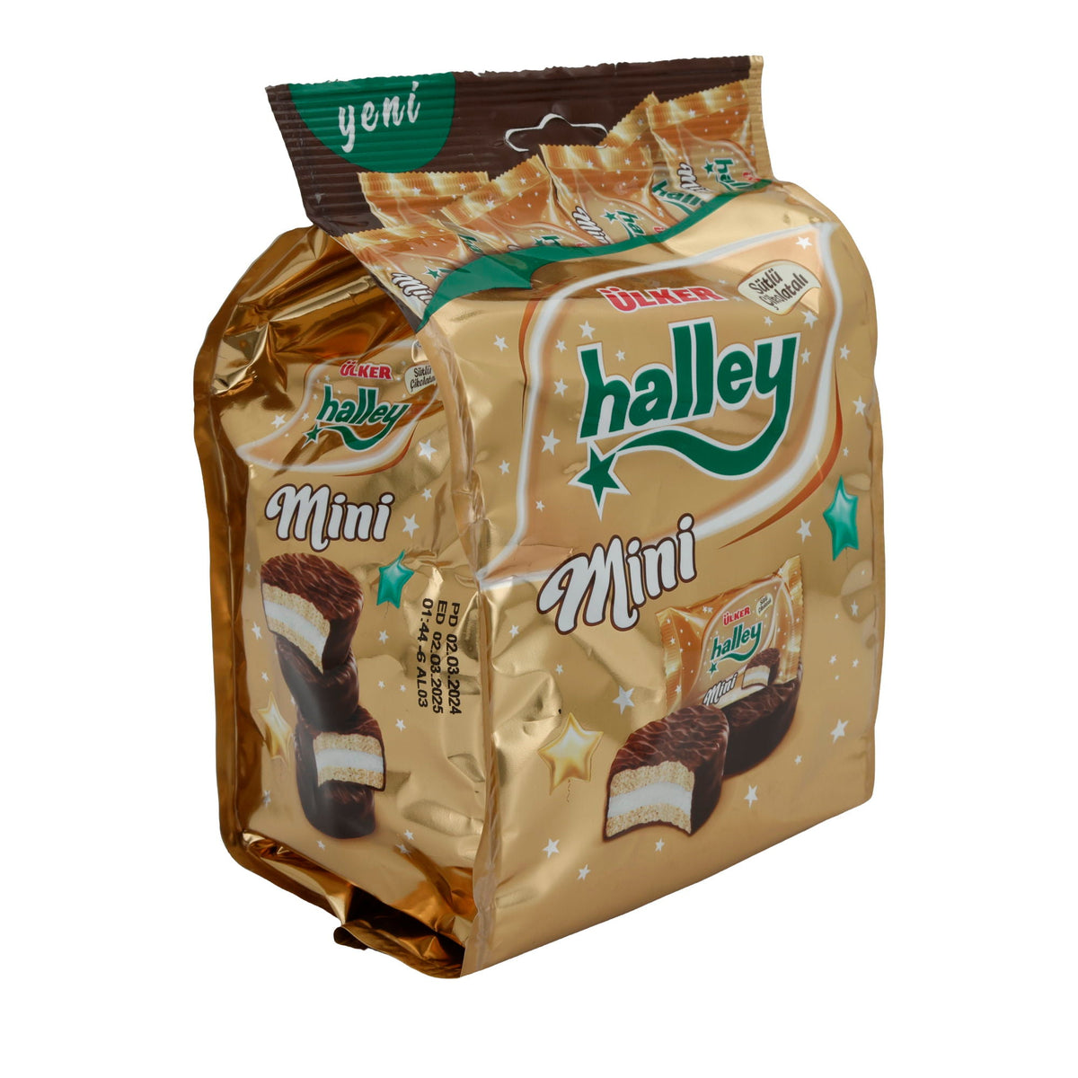 Kekse Ülker Halley Mini | Gebäck | mit Milchschokolade überzogen und Marshmallow-Füllung | 103 g UELKER