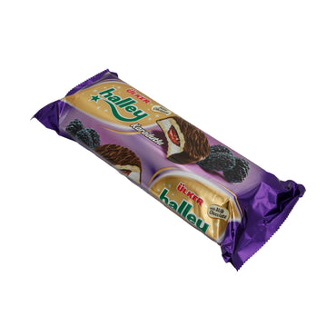 Biscotti doppi Ülker | Halley al gelso nero | Con ripieno di mora e cioccolato al latte | 235 g