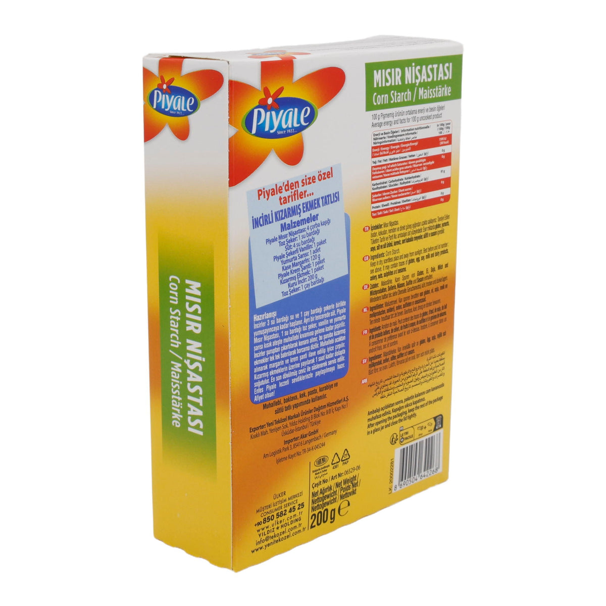 Stärke Piyale | Maisstärke | Hochwertige Stärke für vielseitige Anwendungen | 200 g PIYALE