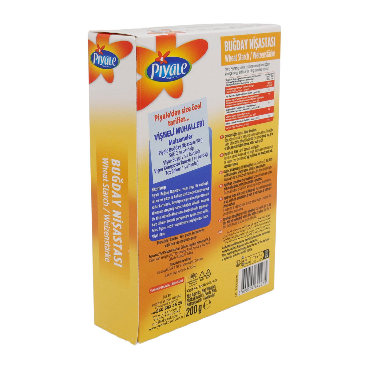 Weizenstärke Piyale | Vielseitig für Desserts und mehr | 200 g PIYALE