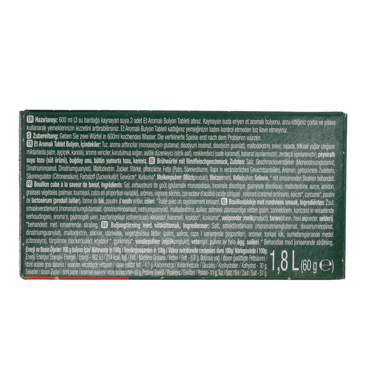 Bouillonwürfel Bizim Mutfak | Et Aromalı Bulyon | Rindfleischaroma | 60 g