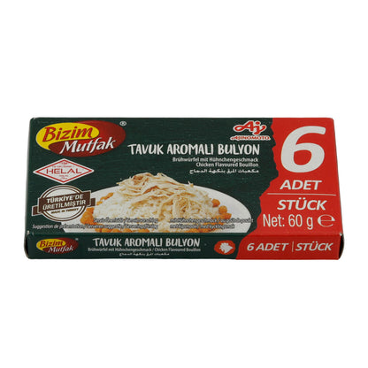 Bouillon de poulet Bizim Mutfak | Bouillon | 6 cubes, bouillon épicé au goût de poulet | 60 g