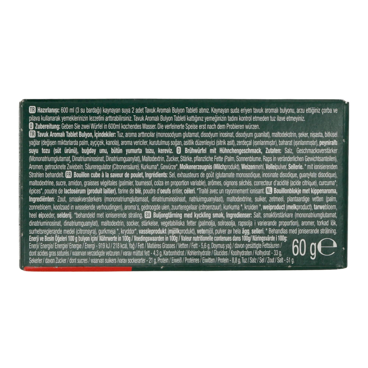 Hühnerbouillon Bizim Mutfak | Brühe | 6 Würfel, würzige Brühe mit Hähnchengeschmack | 60 g