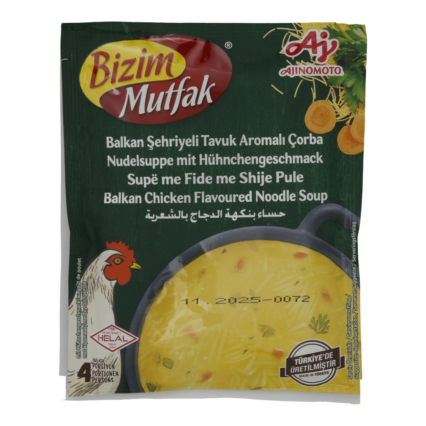 Nudelsuppe Bizim Mutfak | Balkan Suppe | Würzig, Hühnergeschmack | 62 g