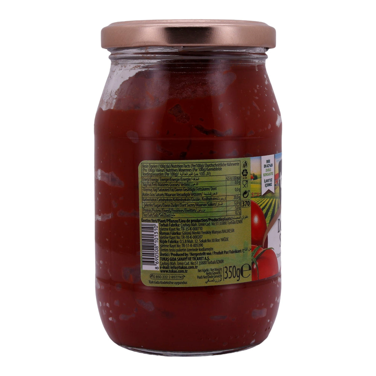 Tomatenmark Tukaş | Doppelt konzentriert | Aus Sommer-Tomaten | 350 g Glas - Taste Your World