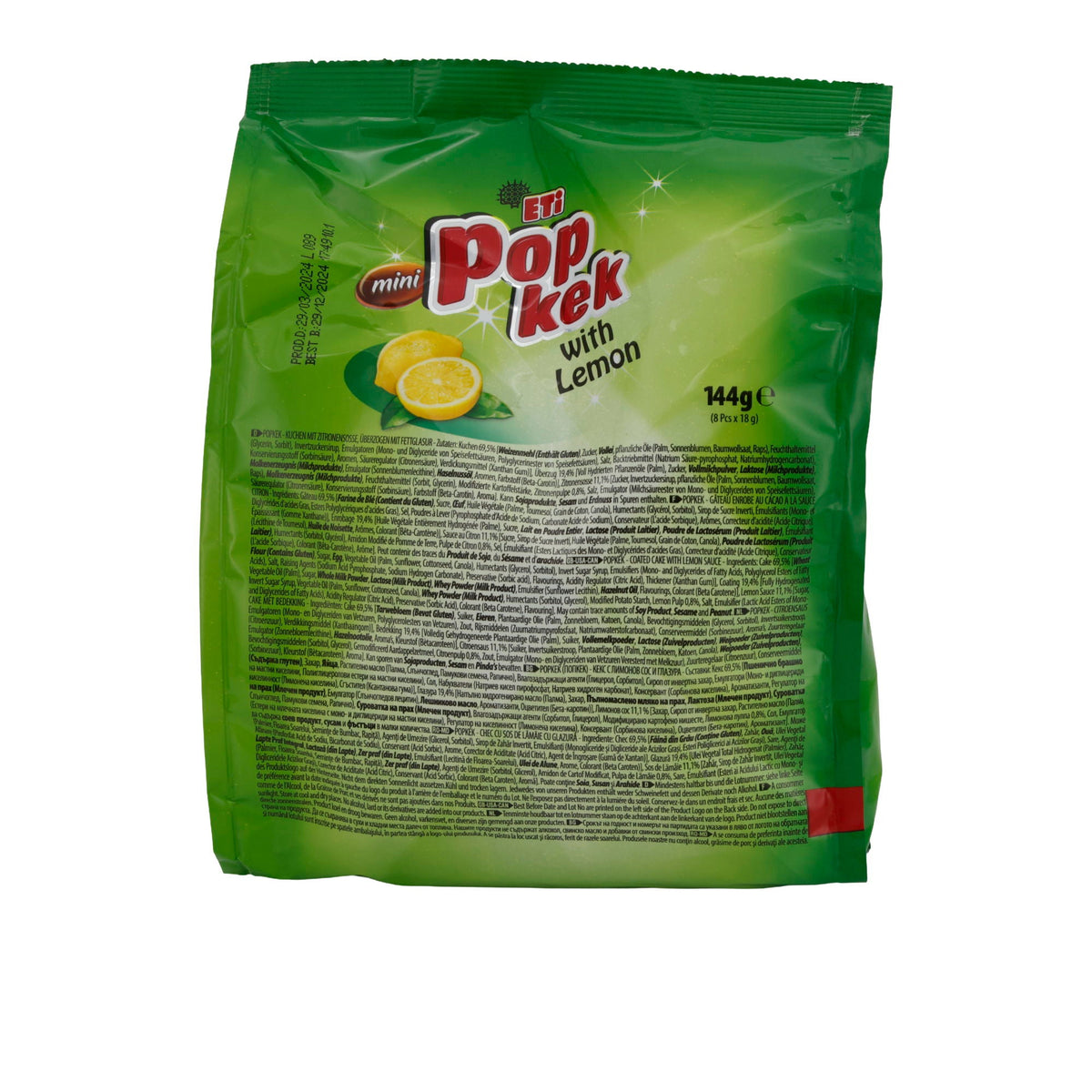 Mini-Kuchen ETI Mini Popkek | Gebäck | mit Zitronengeschmack | 8 x 18 g ETI