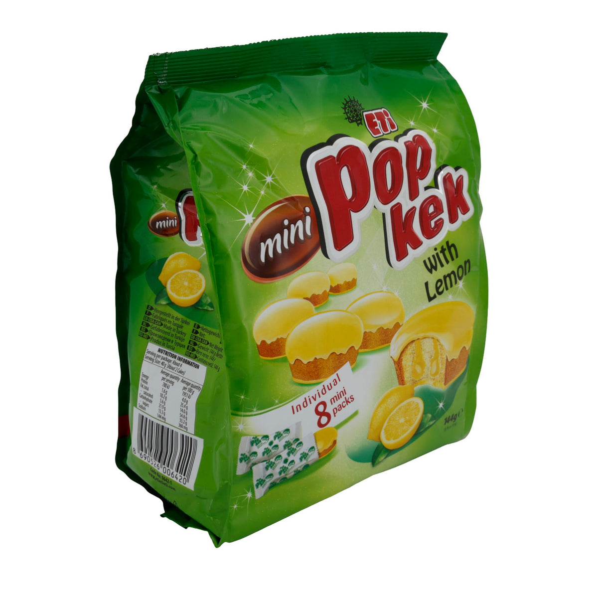 Mini-Kuchen ETI Mini Popkek | Gebäck | mit Zitronengeschmack | 8 x 18 g ETI