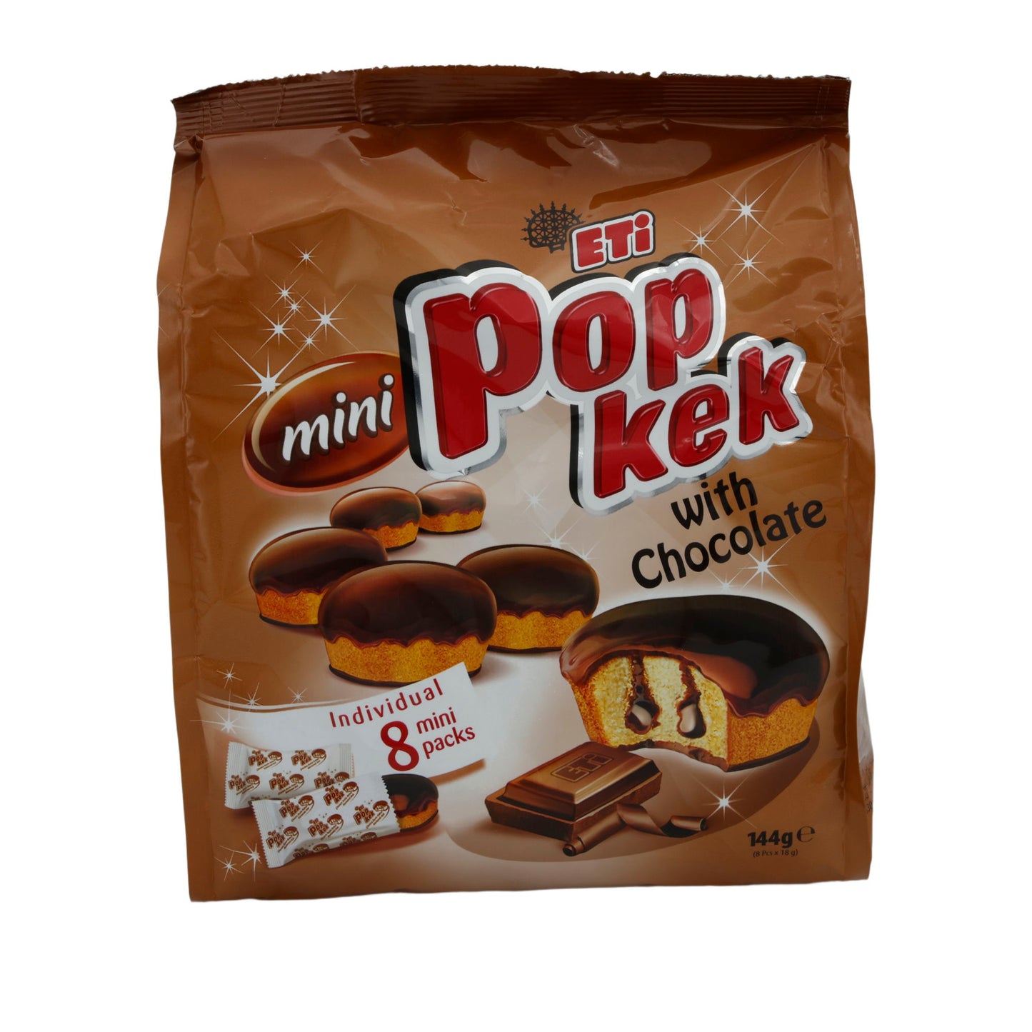 Mini-Kuchen Eti Mini Popkek | Gebäck | mit Schokoladenüberzug | 144 g