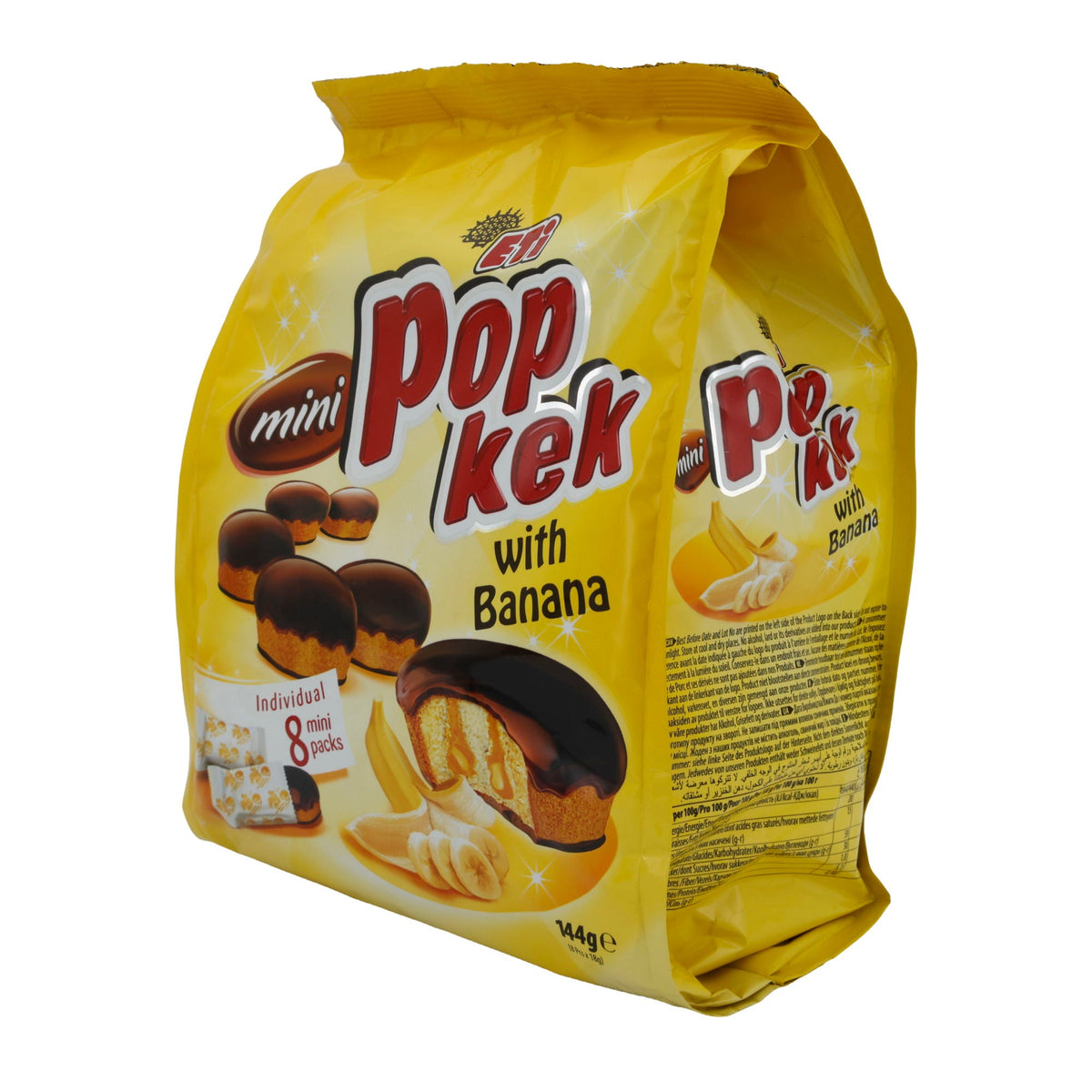 Mini-Küchlein Eti | Mini Popkek | Saftig, mit Bananenfüllung & Schokoladenüberzug | 144 g