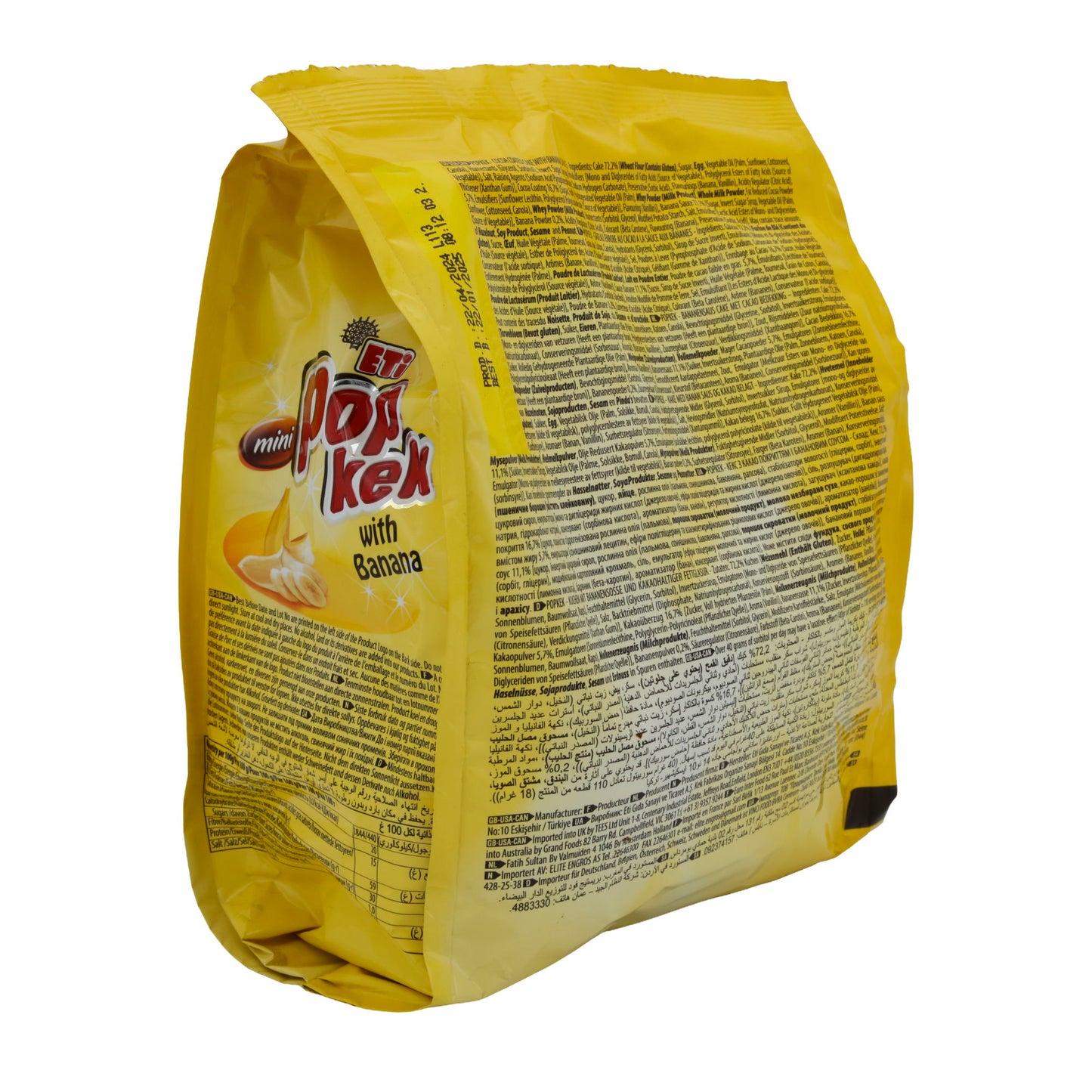 Mini-Küchlein Eti | Mini Popkek | Morbido, con ripieno di banana e copertura al cioccolato | 144 g