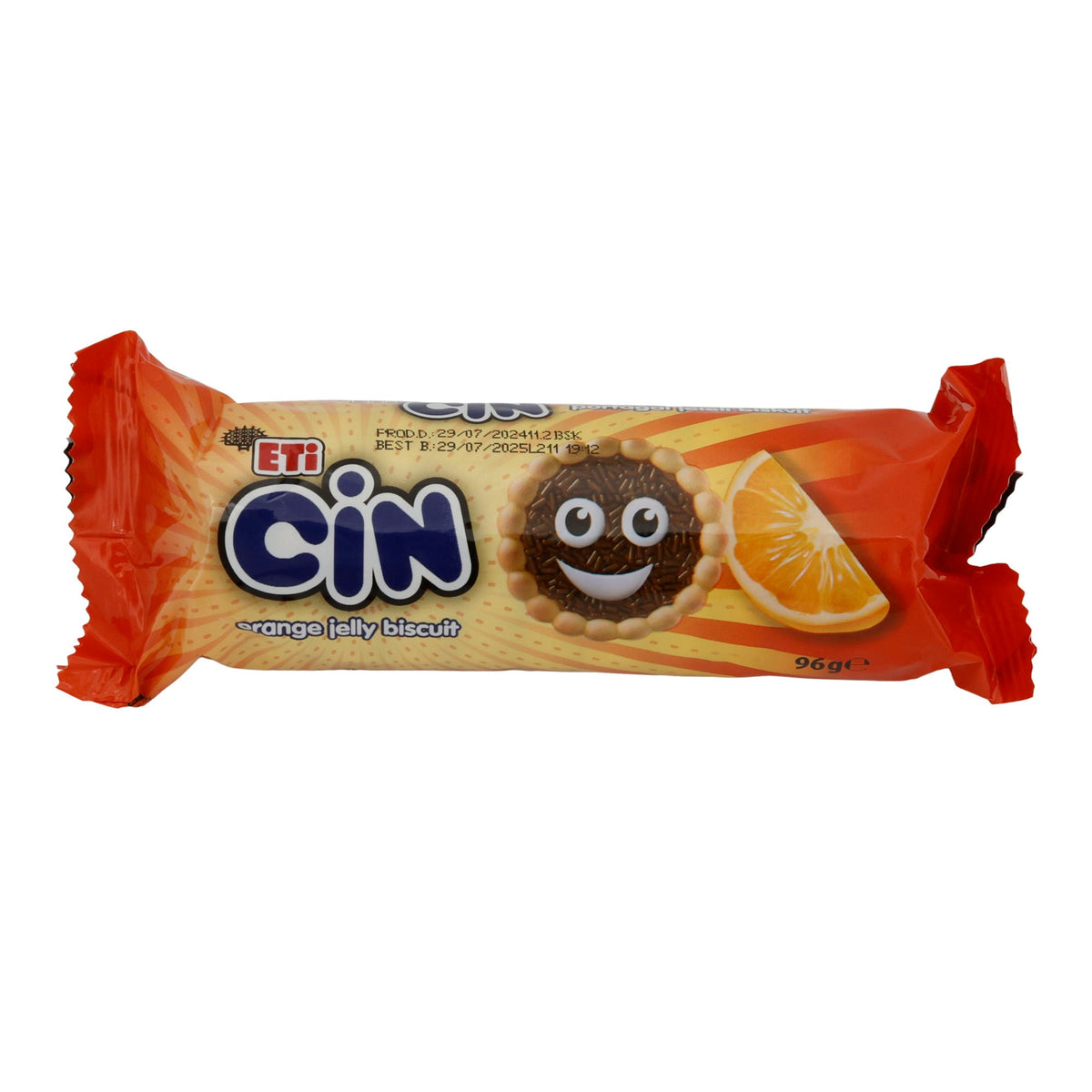 Kekse Eti Cin | Gebäck | Orangengelee und Schokoladenstreuseln | 96 g