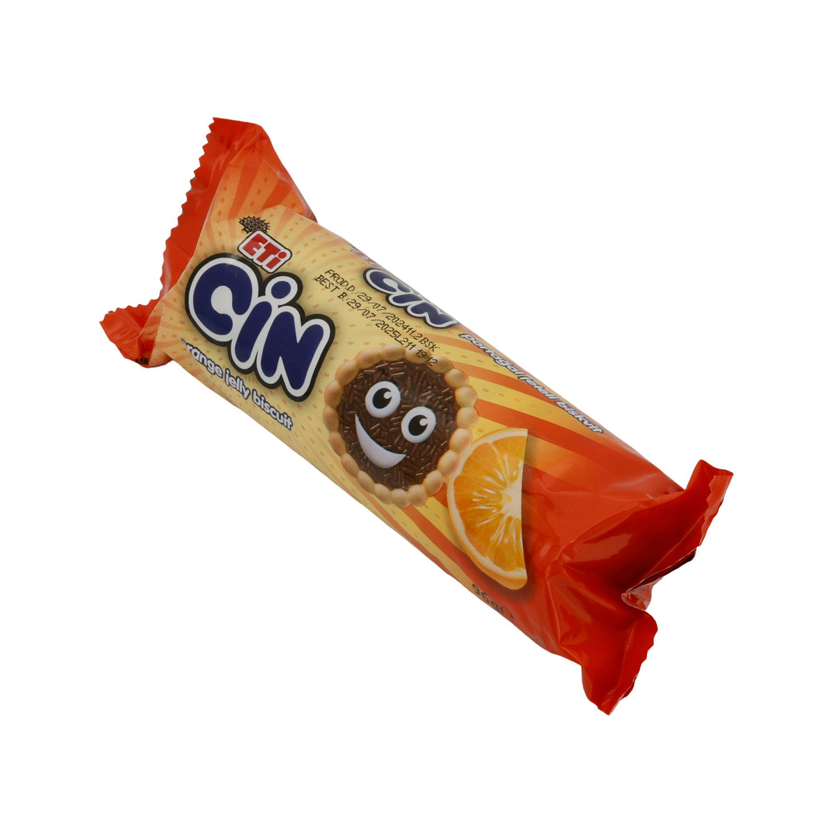 Kekse Eti Cin | Gebäck | Orangengelee und Schokoladenstreuseln | 96 g