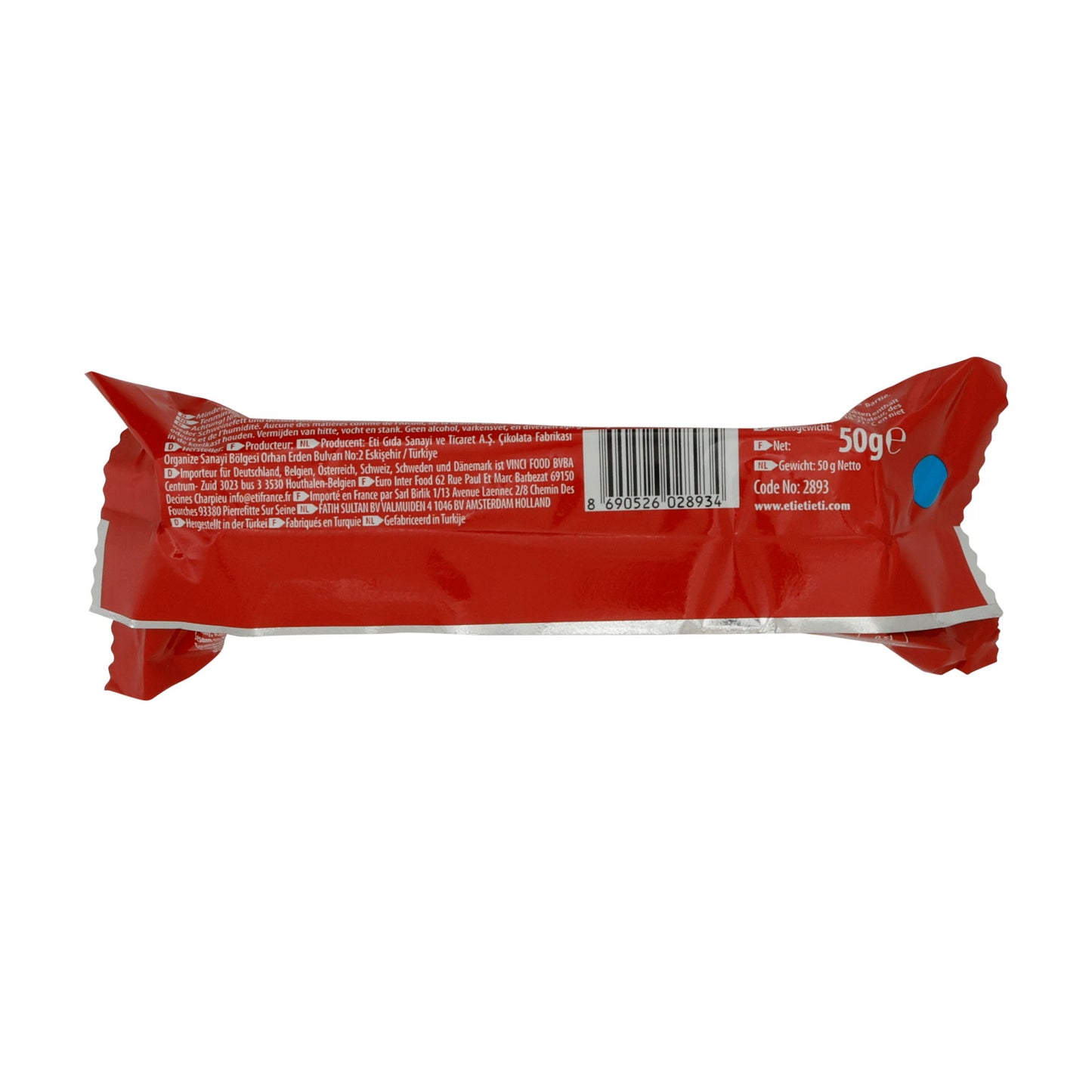 Waffelgebäck Eti Ahenk | Mit Haselnusscreme | Knusprig, schokoladig | 50 g
