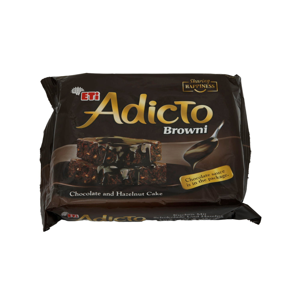 Brownie Eti Adicto | Schokoladenkuchen | Mit Haselnüssen und Schokoladensauce | 200 g ETI
