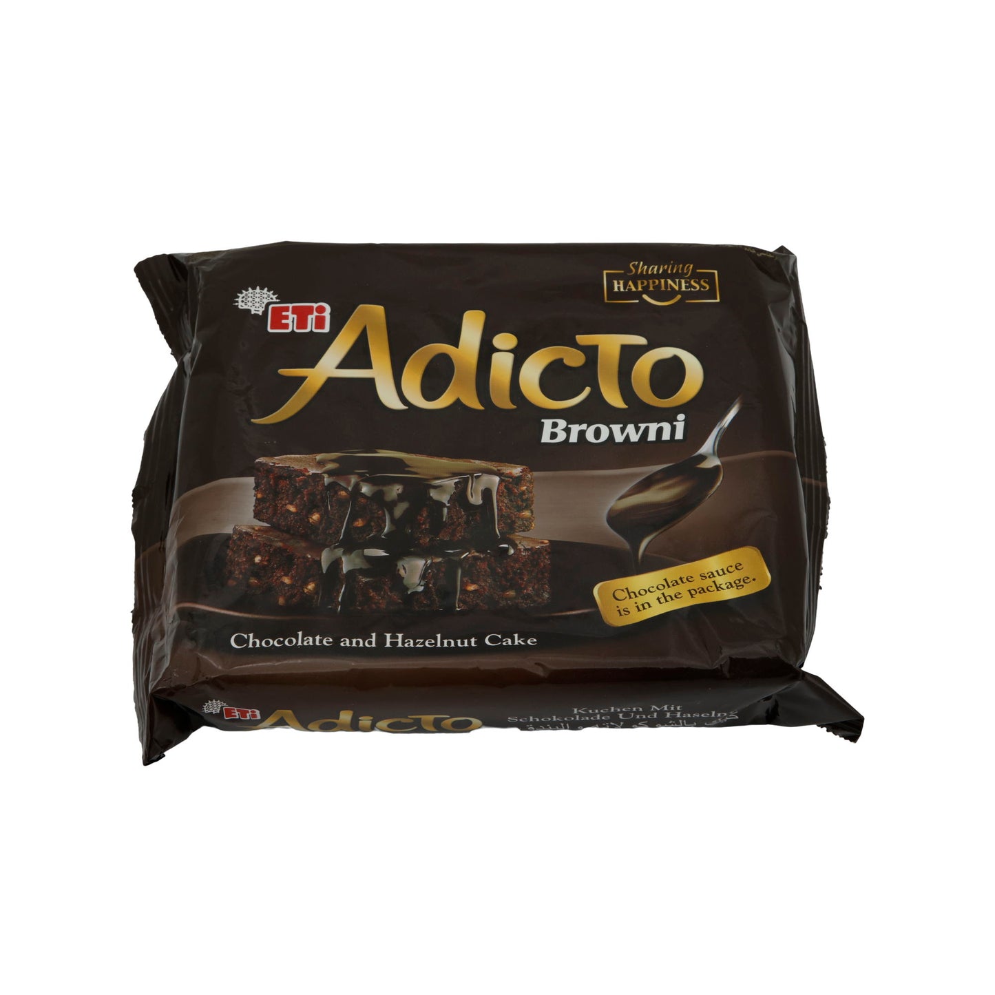 Brownie Eti Adicto | Schokoladenkuchen | Mit Haselnüssen und Schokoladensauce | 200 g