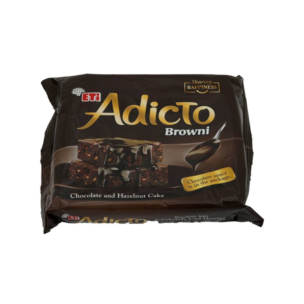 Brownie Eti Adicto | Schokoladenkuchen | Mit Haselnüssen und Schokoladensauce | 200 g
