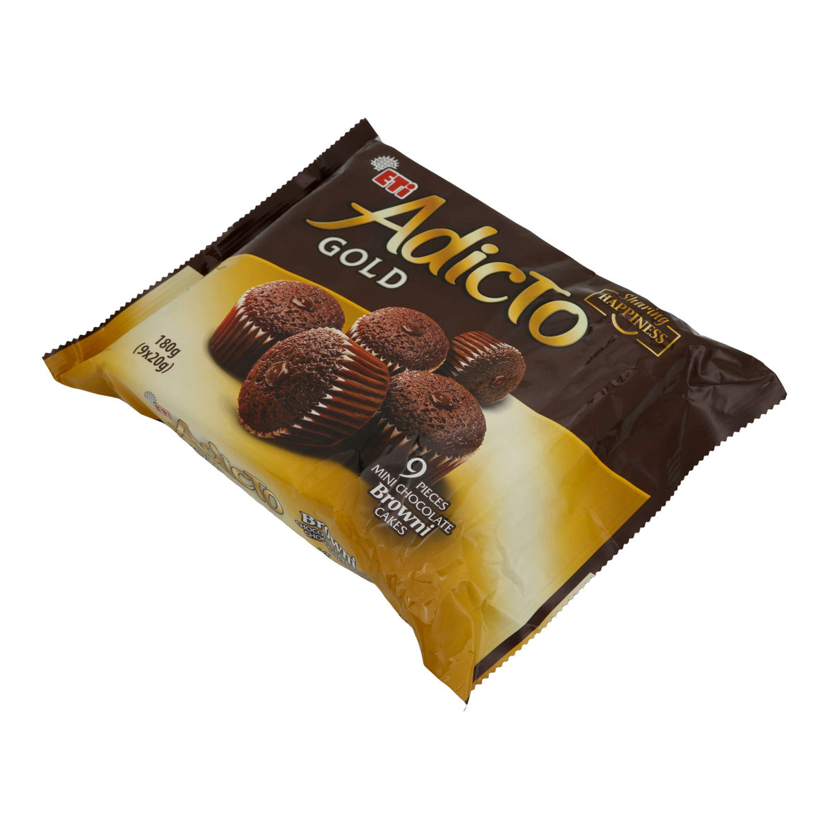 Mini-Brownies Eti | Adicto Gold | Mit köstlicher Schokofüllung | 180g