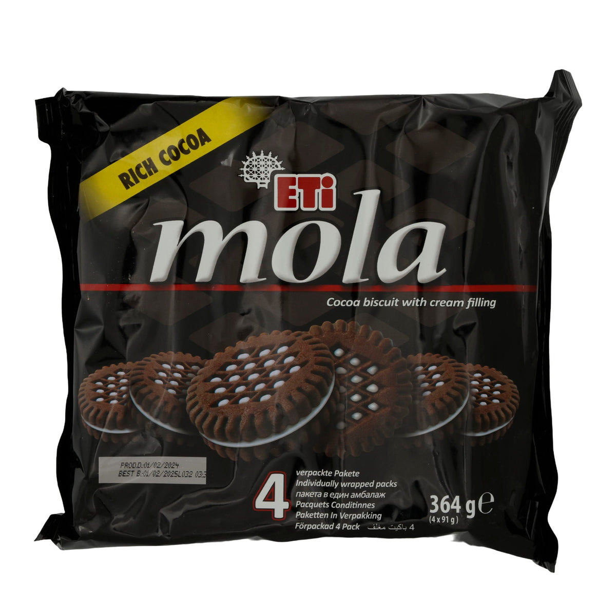 Kekse Eti Mola | Kakaokekse | mit Cremefüllung | 364 g ETI