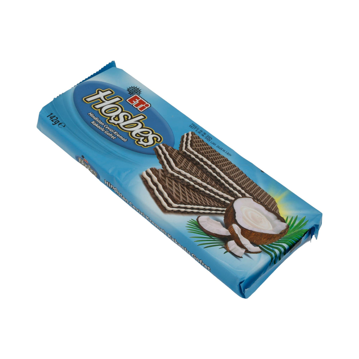 Waffeln Eti | Hoşbeş Kakaolu Gofret | Knusprig, mit Kokoscreme | 142 g ETI