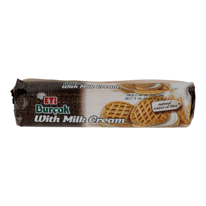 Havermoutkoekjes Eti Burçak | Koekjes | Dubbele koek met volkoren en melkroomvulling | 100 g