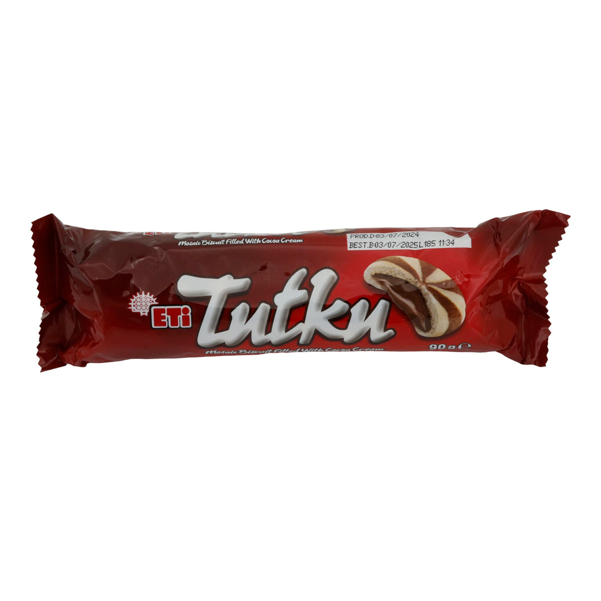 Bisquit Eti Tutku | Mürbester Bisquit | Mit kakaohaltiger Cremefüllung | 90 g ETI