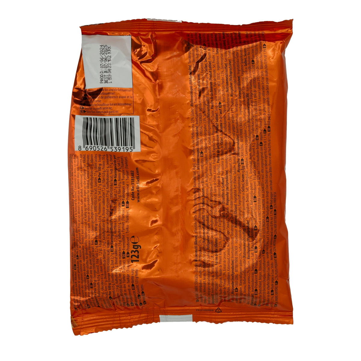 Knusperstangen Eti Crax Gong | Extra Spicy Stick Crackers | würzig | 123 g ETI