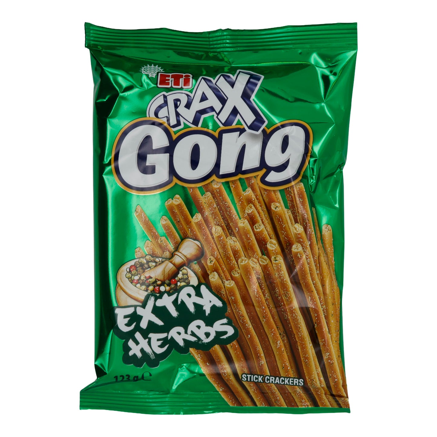 Kruiden-Stick-Cracker Eti Crax Gong Extra Kruiden | Snack | uit Turkije | 123 g