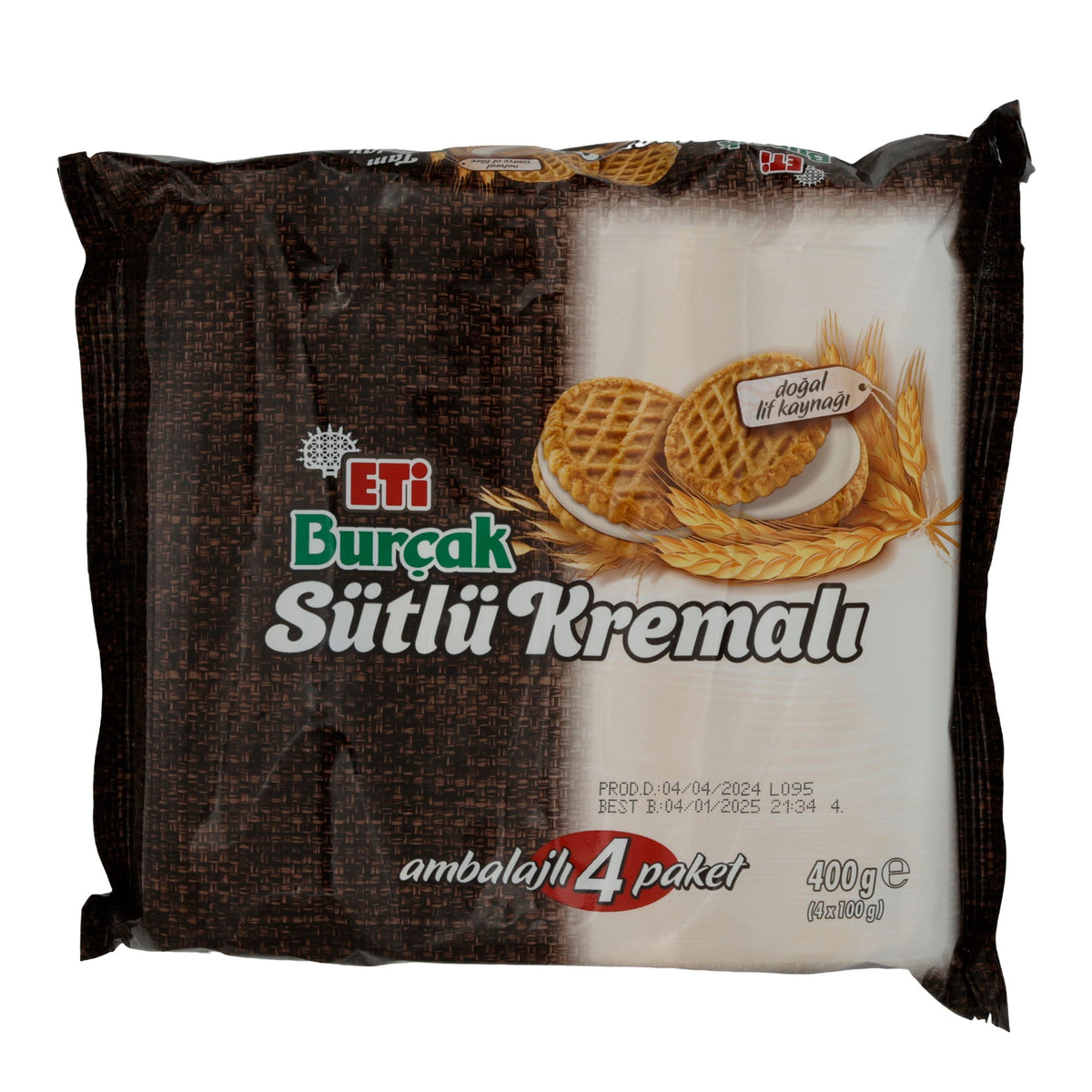 Kekse Eti Burçak Sütlü Kremalı | Gebäck | mit Milchcremefüllung | 400 g