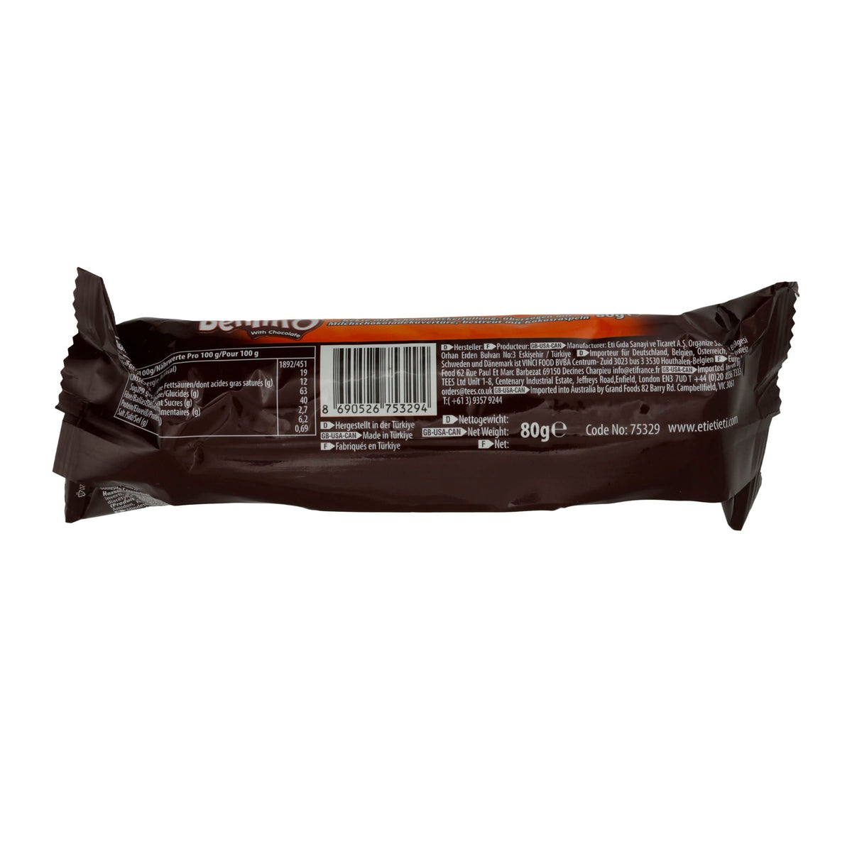Keks Eti Benim'O | Gebäck | mit Schokolade und Marshmallow | 80 g ETI