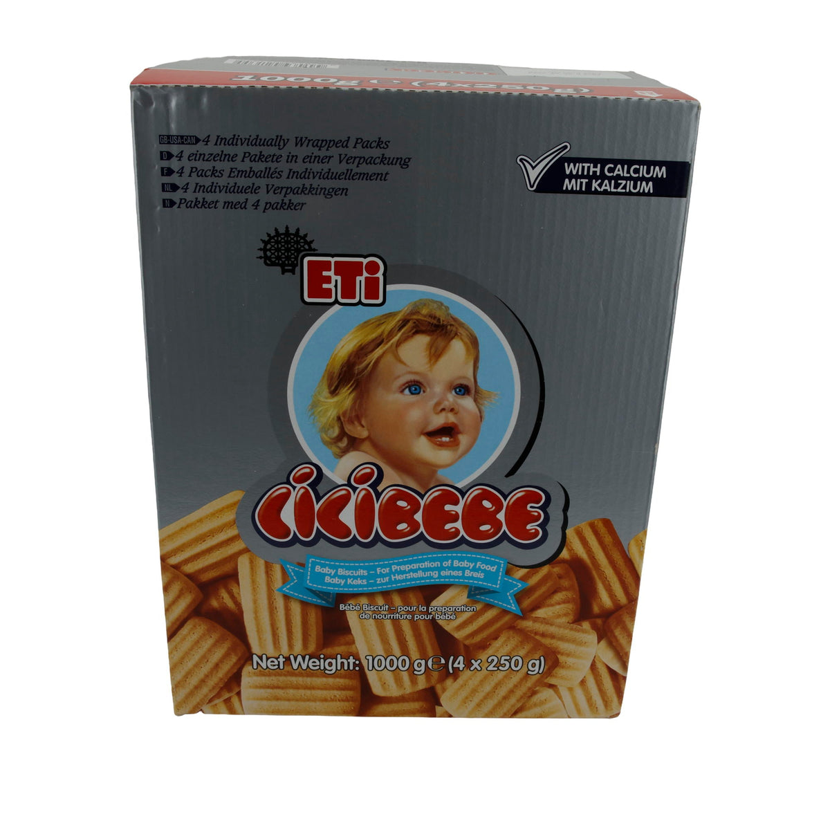 Baby-Kekse Eti Cicibebe | mit Kalzium | 4 x 250 g | 1000 g