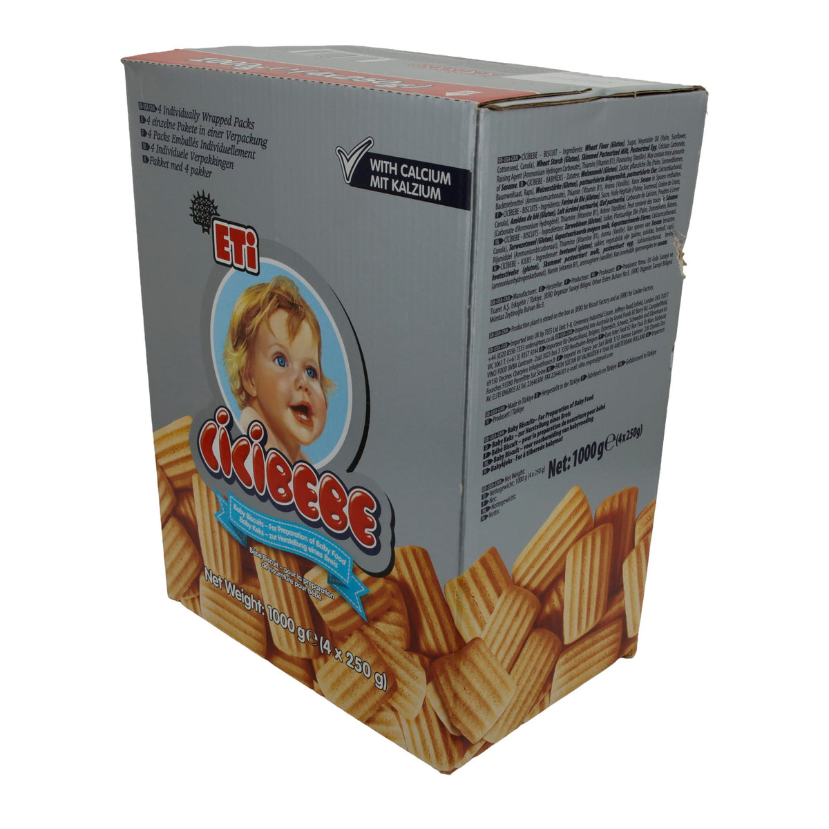 Baby-Kekse Eti Cicibebe | mit Kalzium | 4 x 250 g | 1000 g