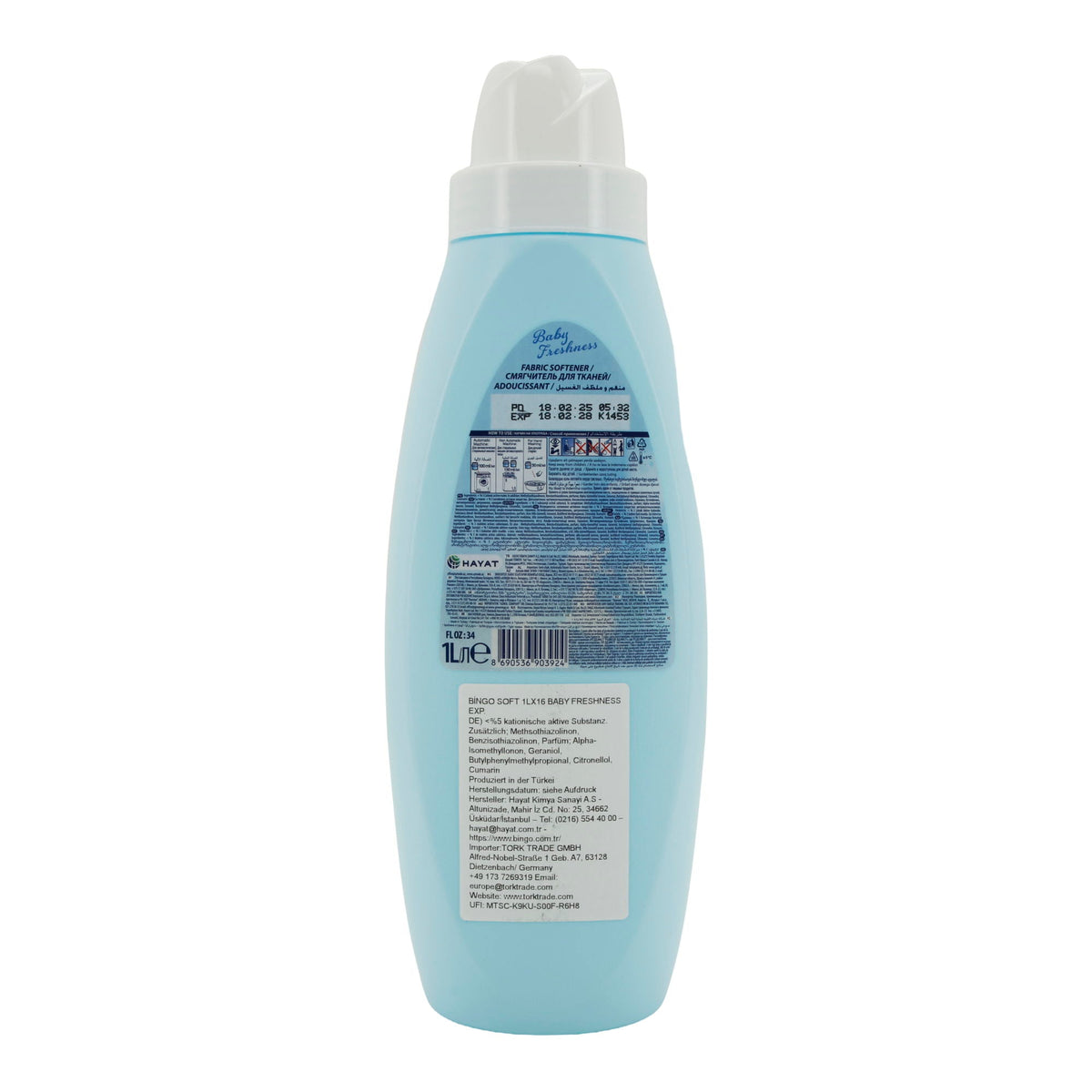 Bingo Soft Baby Freshness – Weichspüler 1 L (für sanft duftende Wäsche) Taste Your World