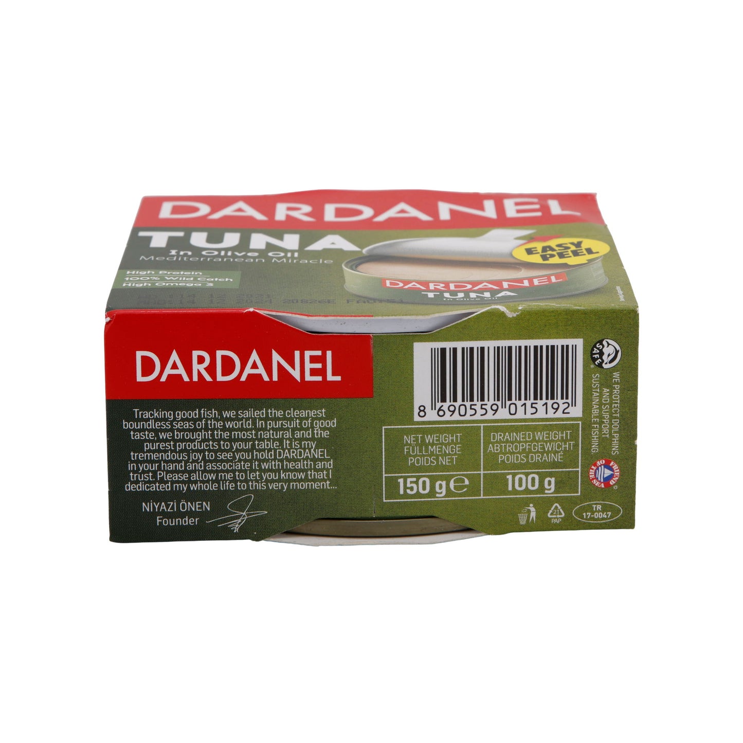 Thunfisch Dardanel | Fisch | In Olivenöl, 100% Wildfang, reich an Omega-3 | 150g