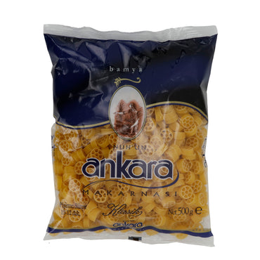 Teigwaren Ankara Makarna | Bamya | Türkische Teigwaren in Wagenradform | 500 g Packung NUHUN ANKARA