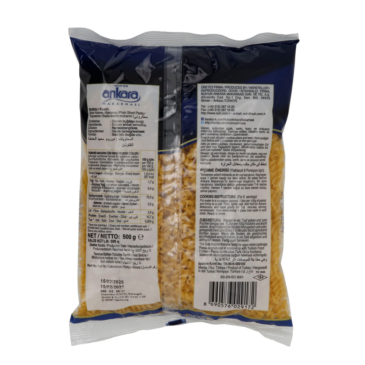 Teigwaren Ankara Makarna Bamya | Nudeln | türkisch | 500 g Packung