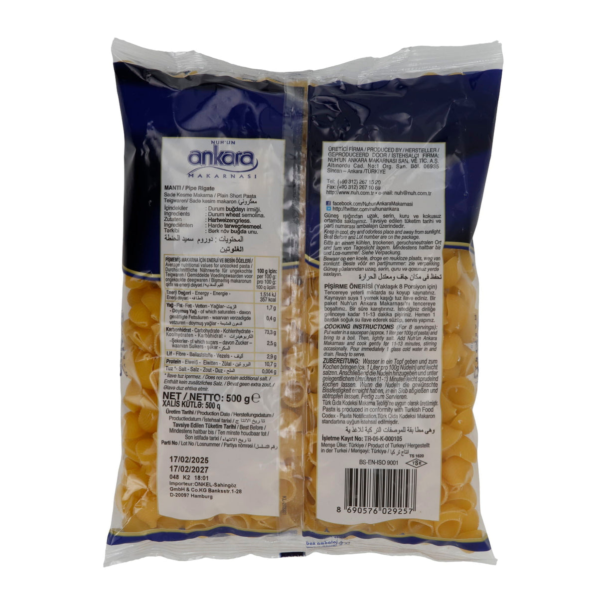 Makarna Ankara Manti | Teigwaren | Pasta | Nudeln | 500 g