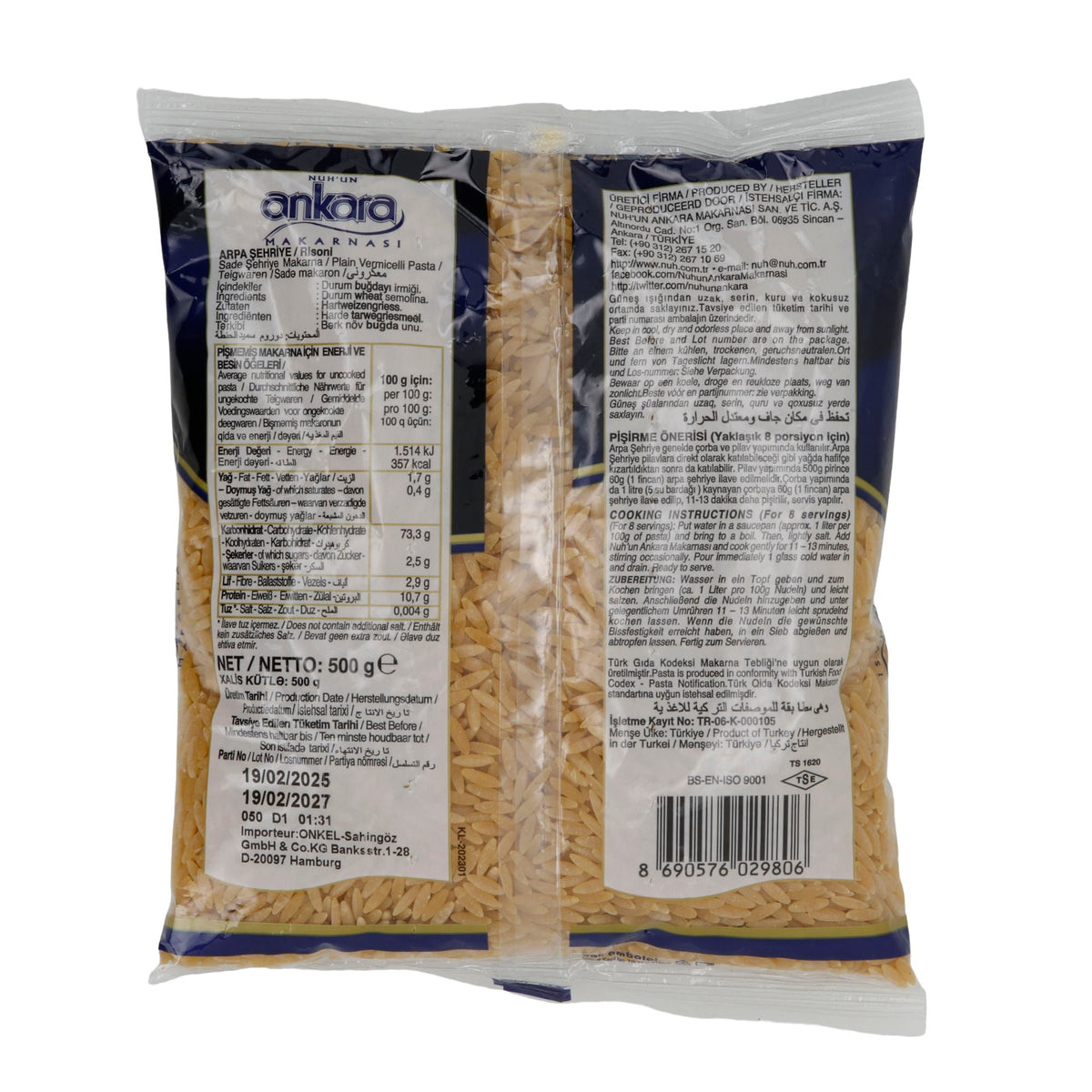 Pasta Ankara Arpa Sehriye | Teigwaren | Nudeln | 500 g