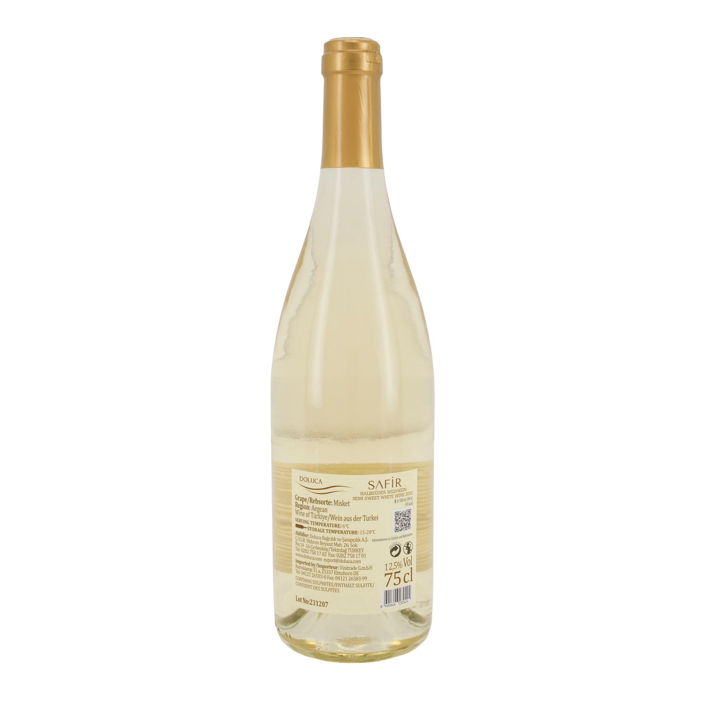 Weißwein Doluca Safir | Misket | Süß | Türkei | 2022 | 75 cl