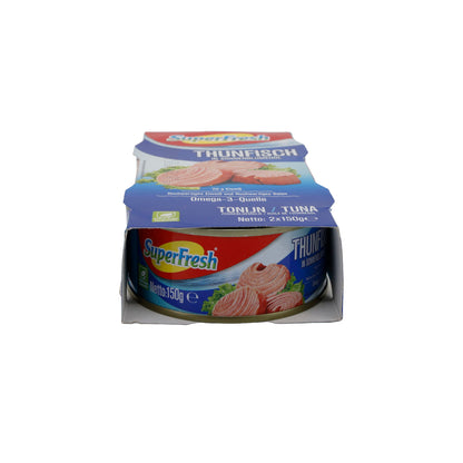Thunfisch SuperFresh | In Sonnenblumenöl | Omega-3-reich | 2 x 150 g