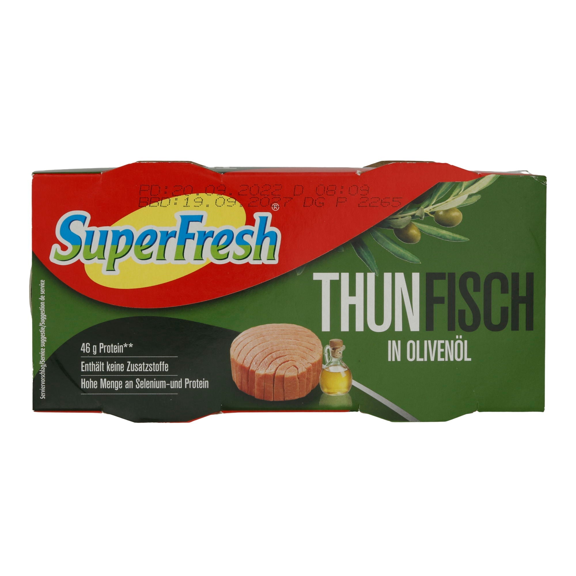 Fisch SuperFresh | Thunfisch in Olivenöl | Proteinreich & Omega-3-Quelle | 2 x 150 g SUPERFRESH