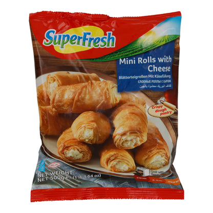 Mini Rolls SuperFresh | peynirli | dondurulmuş milföy hamuru ruloları | 500 g