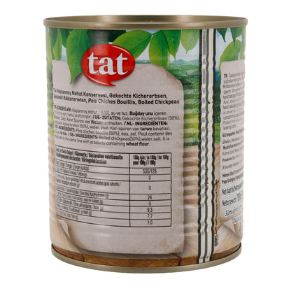 Gekochte Kichererbsen TAT | Hülsenfrüchte | Proteinreich & ballaststoffreich | 800 g