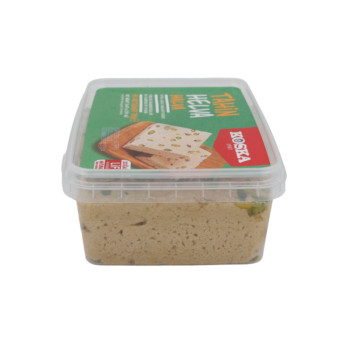 Sesampaste Koska Tahin Helva mit Pistazien | Süßspeise | Traditionelle türkische Süßware | 700 g KOSKA