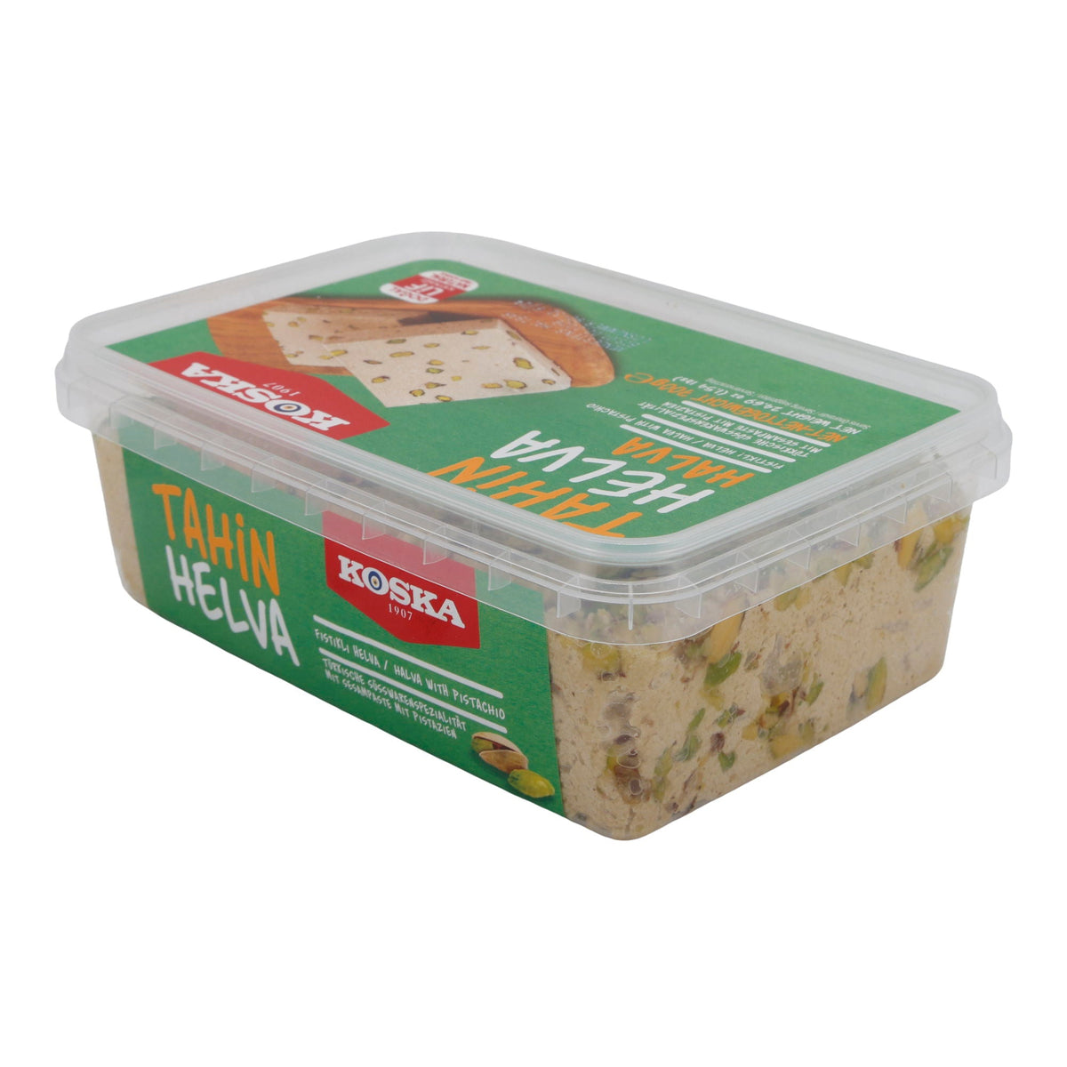 Sesampaste Koska Tahin Helva mit Pistazien | Süßspeise | Traditionelle türkische Süßware | 700 g KOSKA