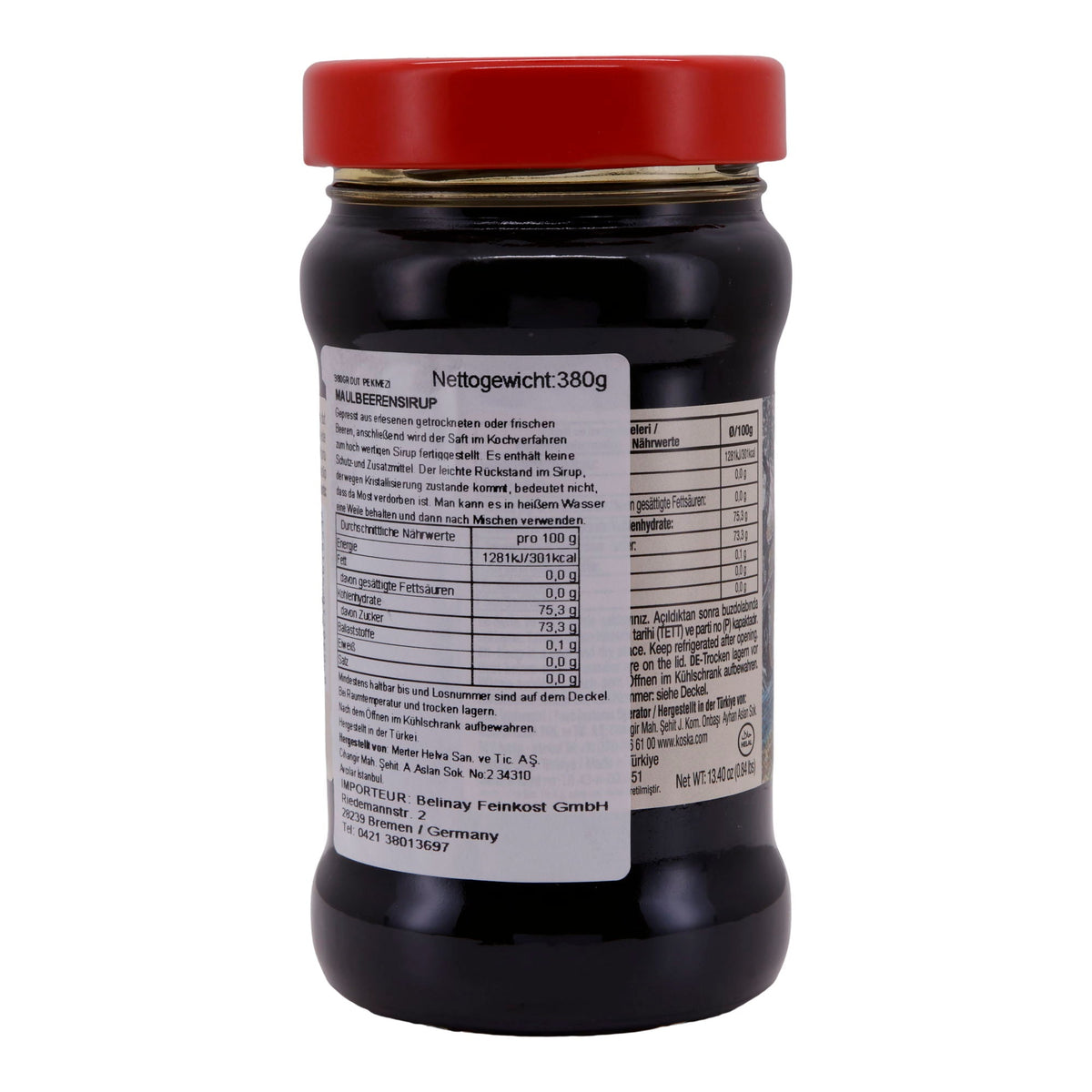 Maulbeersirup Koska | Dut Pekmezi | Natürlich | 380 g Glas KOSKA