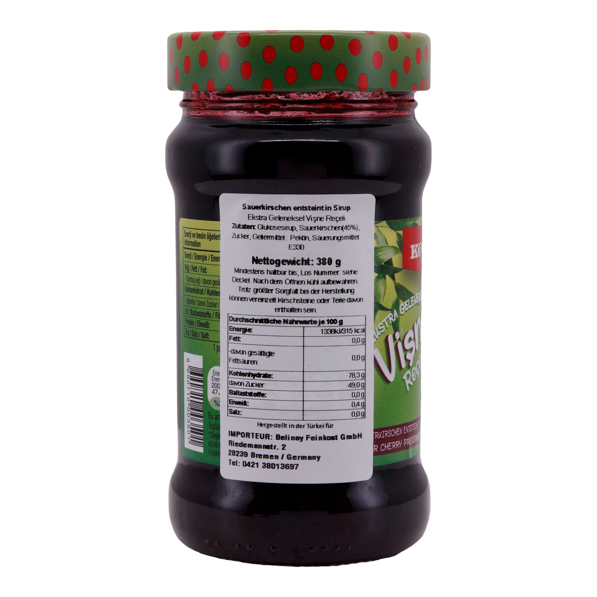 Fruchtaufstrich Koska | Vişne Reçeli | Extra traditionell, Sauerkirsch, fruchtig-intensiv | 380 g - Taste Your World