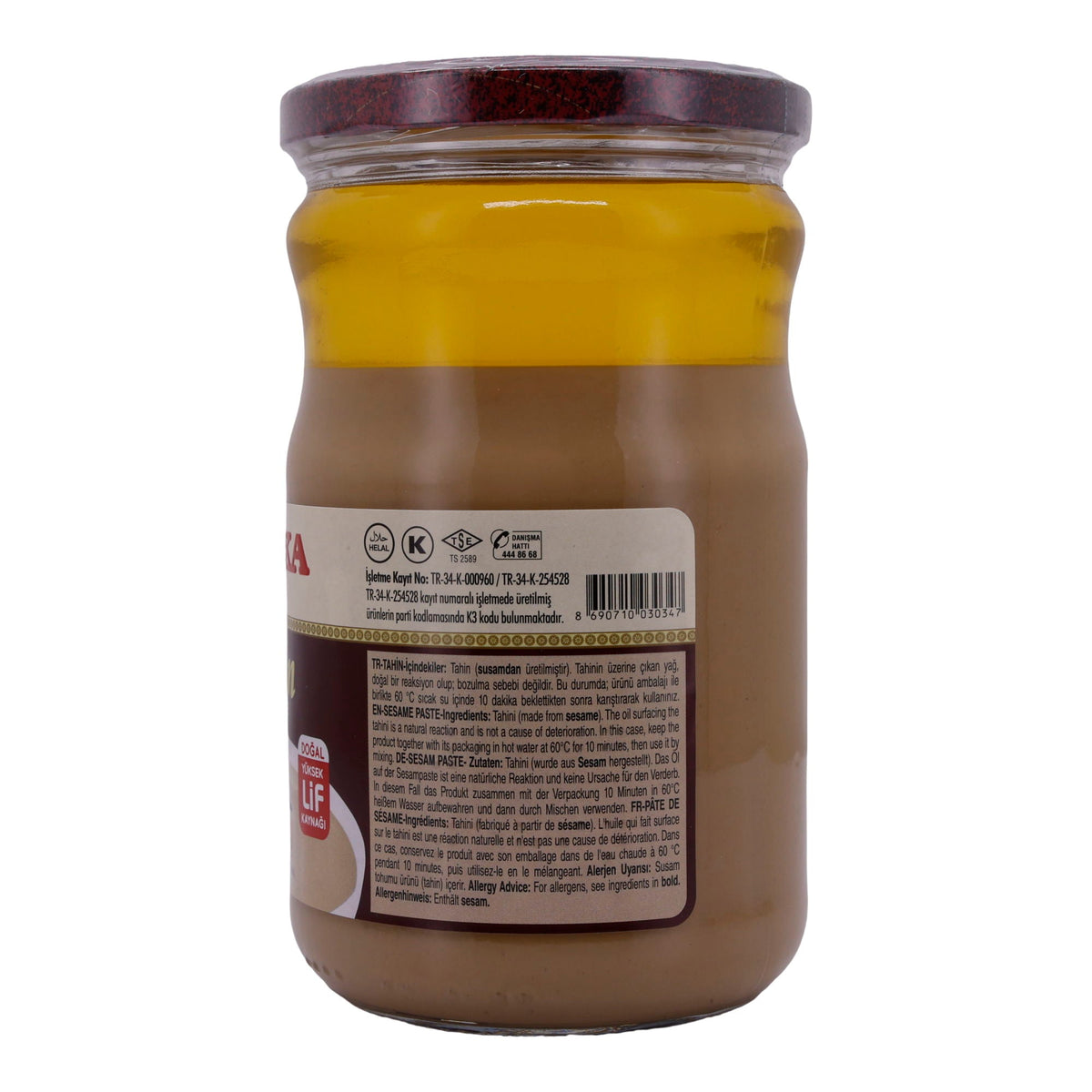 Sesampaste Koska | Tahin | Natürlich, hoher Ballaststoffgehalt | 620 g