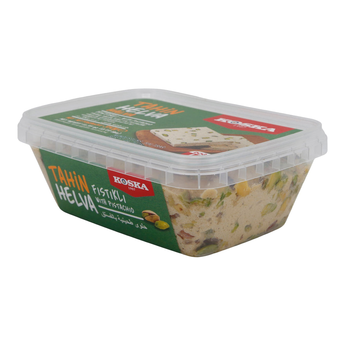 Sesampaste Koska Tahin Helva mit Pistazien | Süßspeise | Traditionelle türkische Süßware | 350 g KOSKA