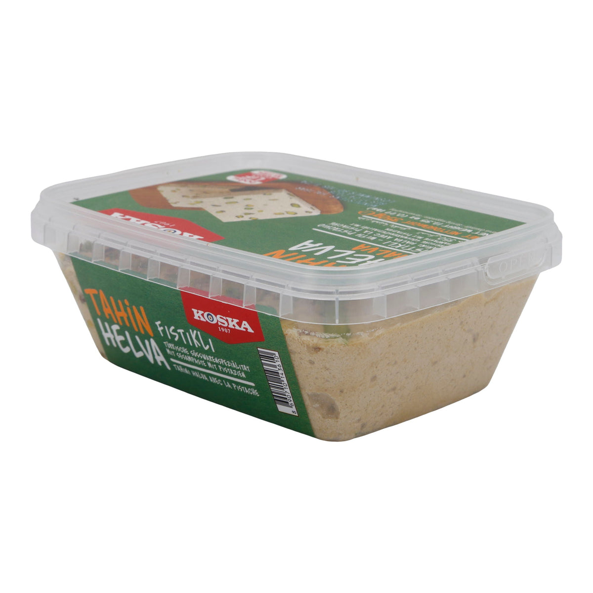 Sesampaste Koska Tahin Helva mit Pistazien | Süßspeise | Traditionelle türkische Süßware | 350 g KOSKA